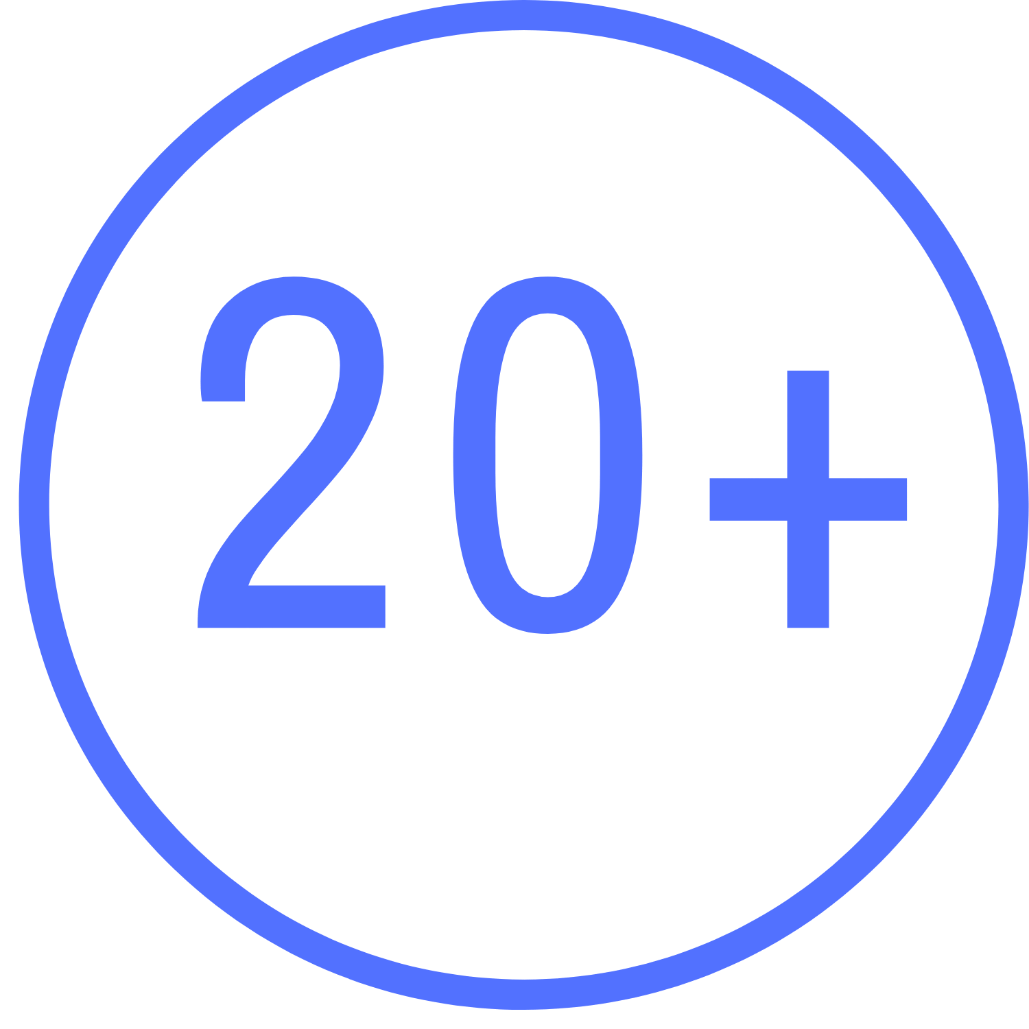 ikonka značící více než 20 let praxe